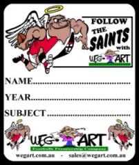 6 x SAINTS SCHOOL BOOK STICKERS FREE POSTAGE